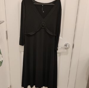 Reitmans Elegant Black Long Sleeve Dress
